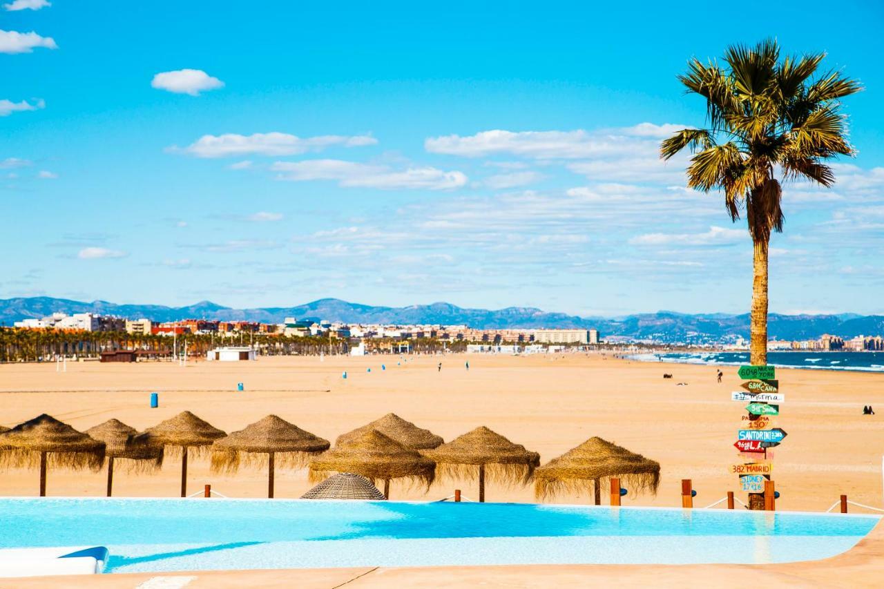 Apartment On The Beach,Pool,Wifi,Garage,Valencia Exterior foto